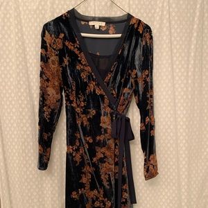 Blue+orange-gold XS Anthropologie dress. Worn once